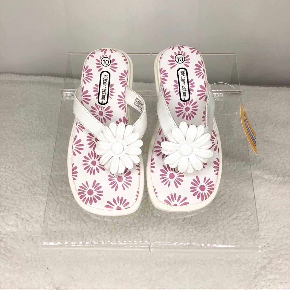 Kid Connection “Flower Power” Sandals sz 10 NWT